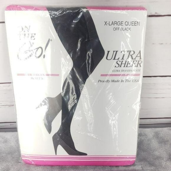 On‎ the go offblack ultra sheer XL queen panty hose - Picture 1 of 4